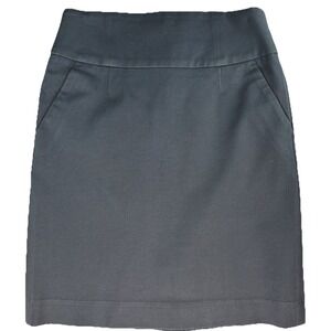 Banana Republic 0P High Waisted Gray Mini Skirt Petite Career Office 26 Waist